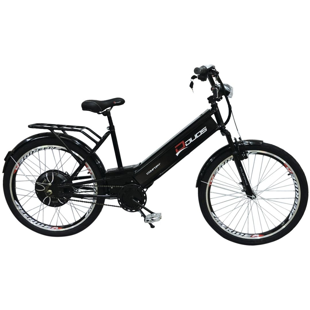 Imagem: Bicicleta Elétrica Confort, Aro 26, Suspensão Dianteira, Freio V-Brake Duos