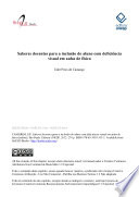 Logo Saberes docentes para a inclusão do aluno com deficiência visual em aulas de Física Ícone Logo Saberes docentes para a inclusão do aluno com deficiência visual em aulas de Física Ícone