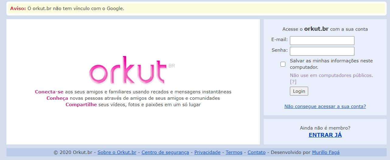 Orkut voltou? Novo site é um clone da rede social 6