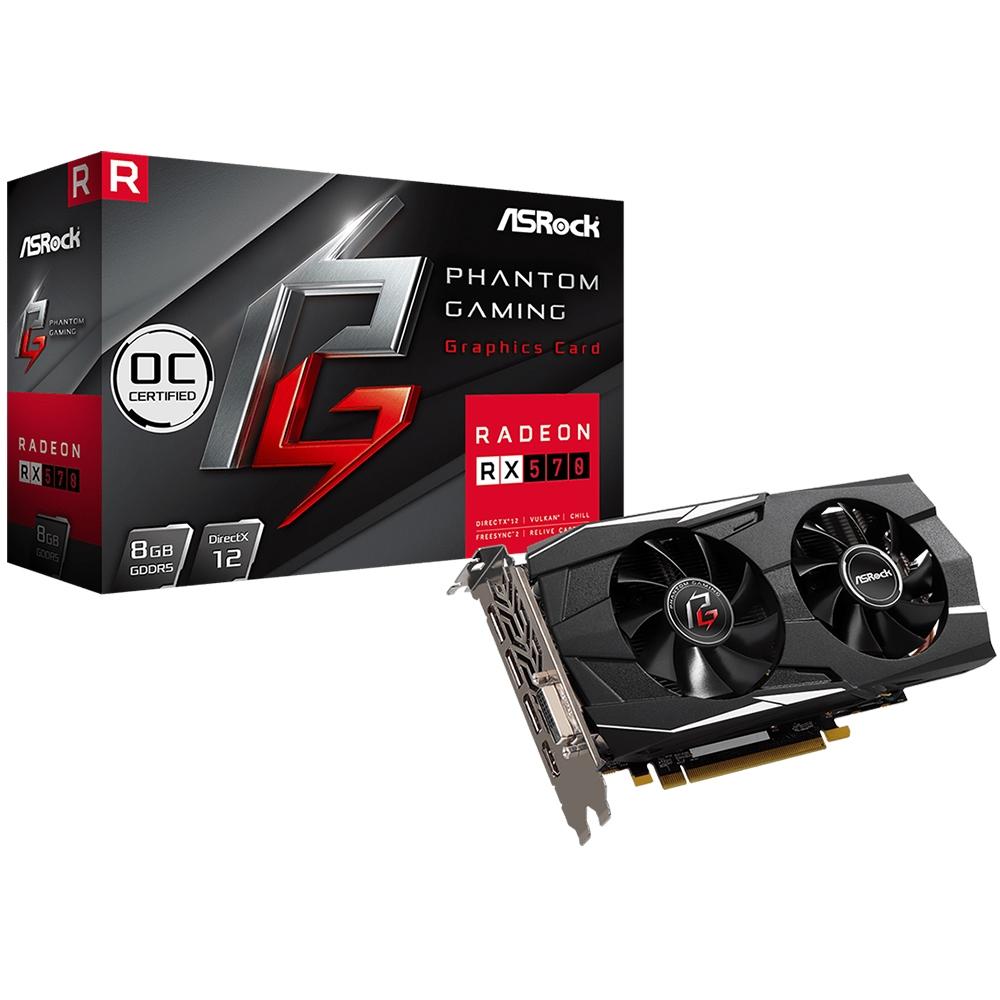 Imagem: Placa de Video Asrock Phantom Gaming D Radeon RX570 8G