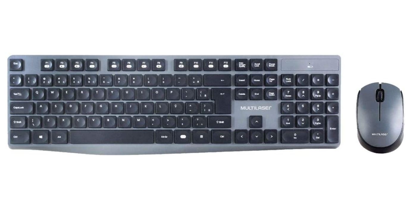 Imagem: Teclado + Mouse Sem Fio Multilaser, TC245