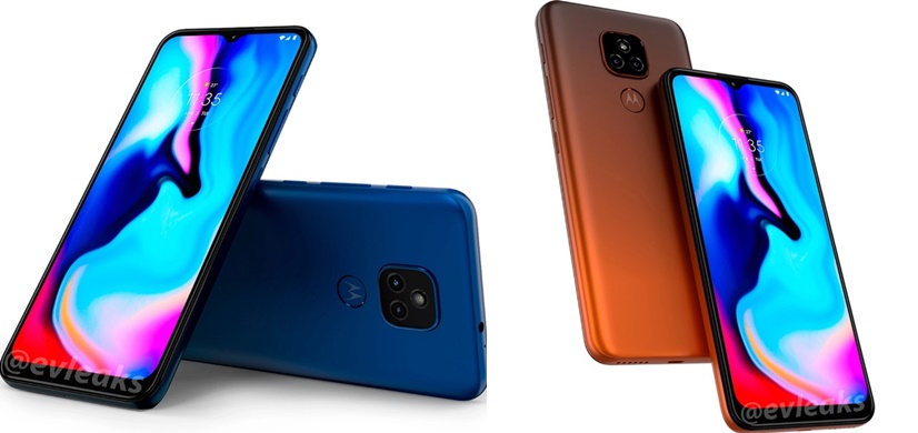 O visual e as duas ofertas de cores do Moto E7 Plus.