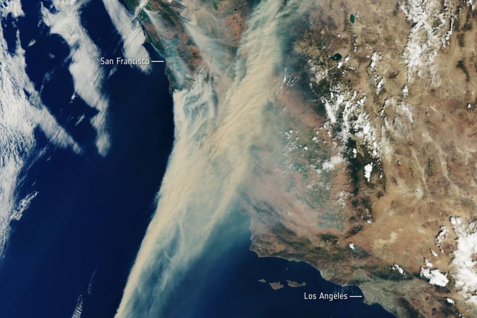 Incêndio na Califórnia: veja imagens do fenômeno do espaço