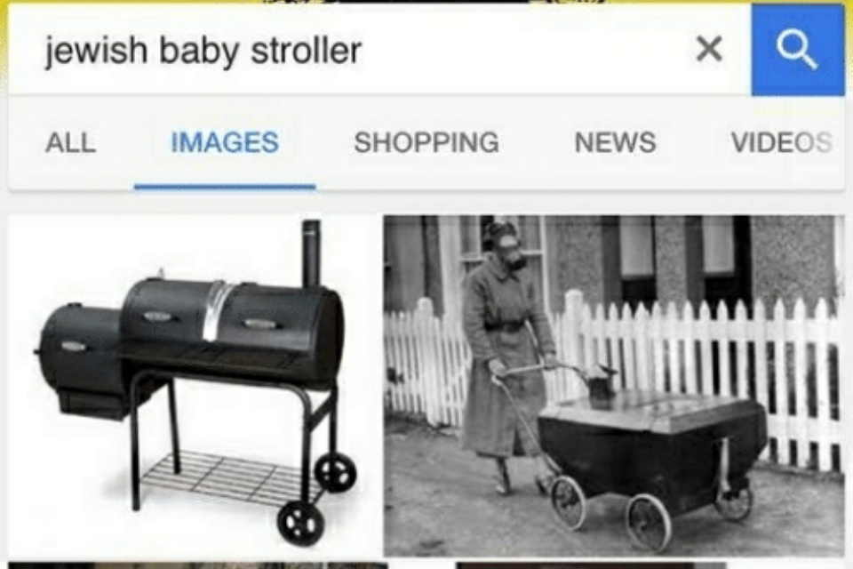 Google se desculpa por exibir meme com 'carrinhos de bebê judeus'