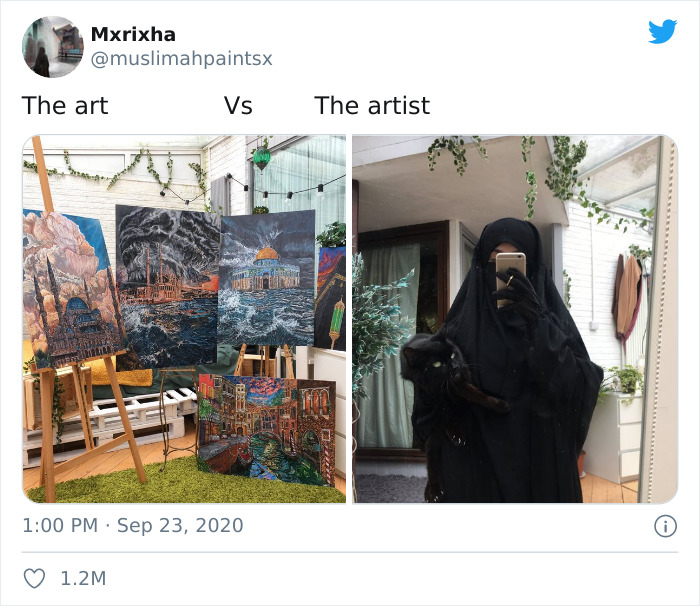 Fonte: @muslimahpaintsx (Reprodução / Twitter)