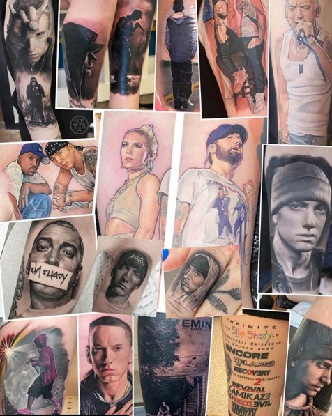 Detalhes da série de tatuagens.