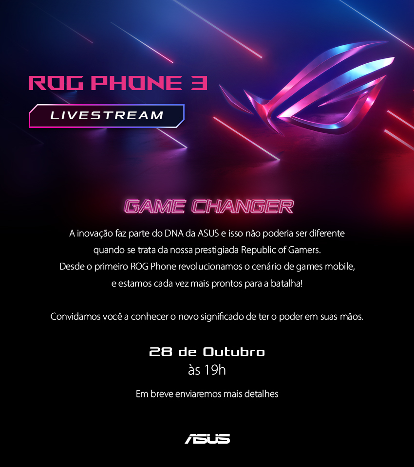 Convite para o evento digital da Asus. (Fonte: Asus / Divulgação)