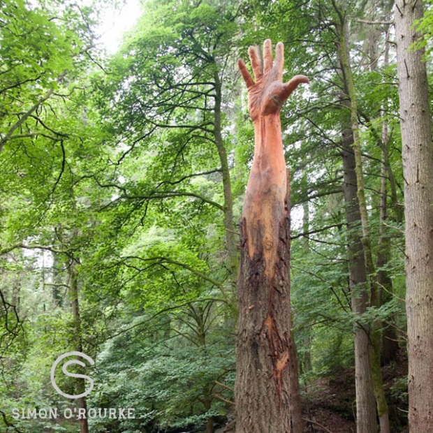 Um dos ângulos da escultura já finalizada.