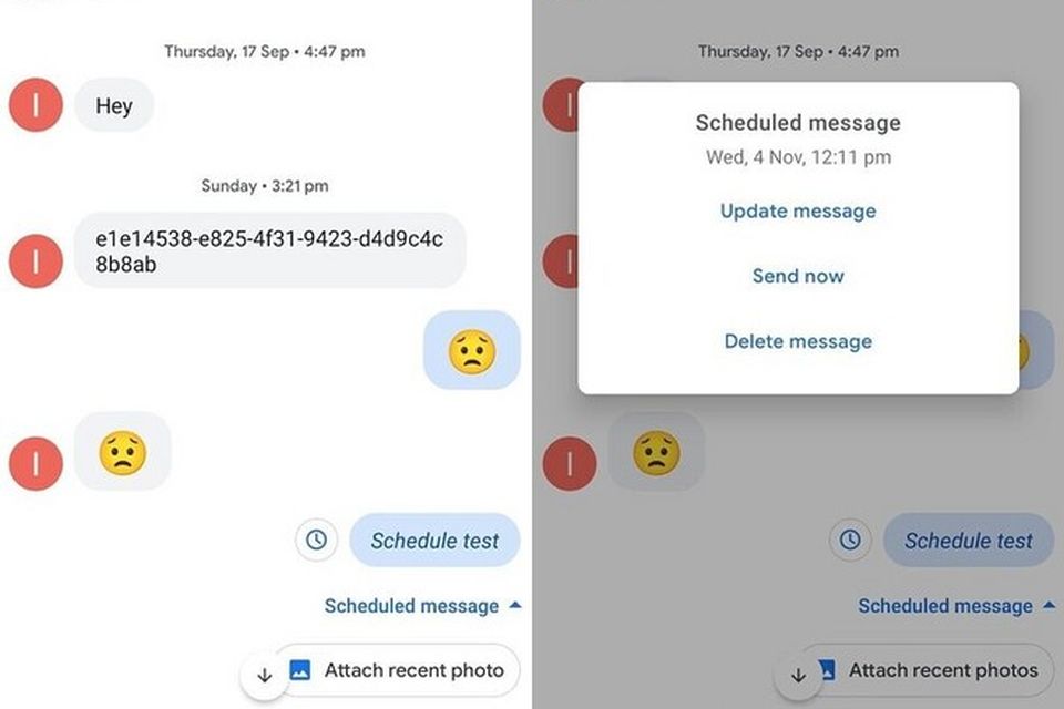 Google testa envio programado de mensagens