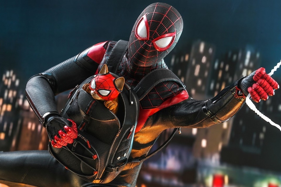 Figure de Miles Morales com Gato-Aranha vai te derrubar de fofura