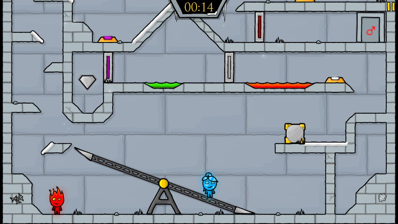 Fireboy and Watergirl 3 in The Ice Temple.
