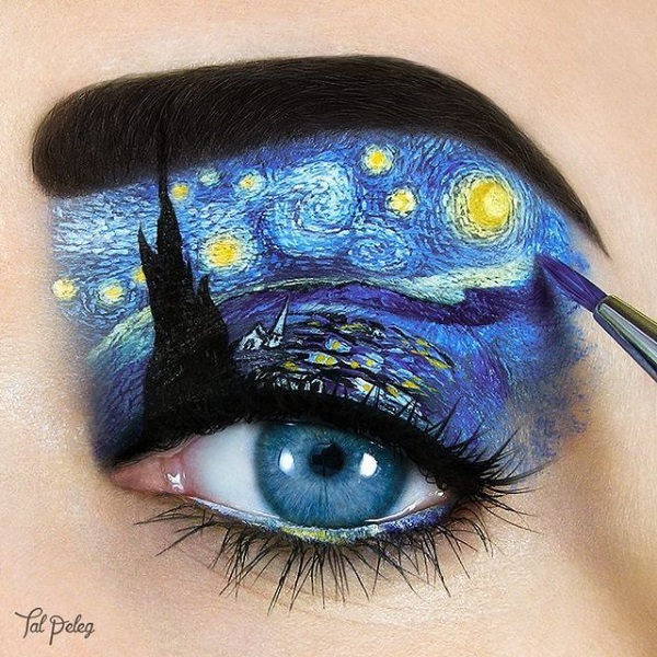 Uma das pinturas mais famosas do mundo recriada no olho da artista