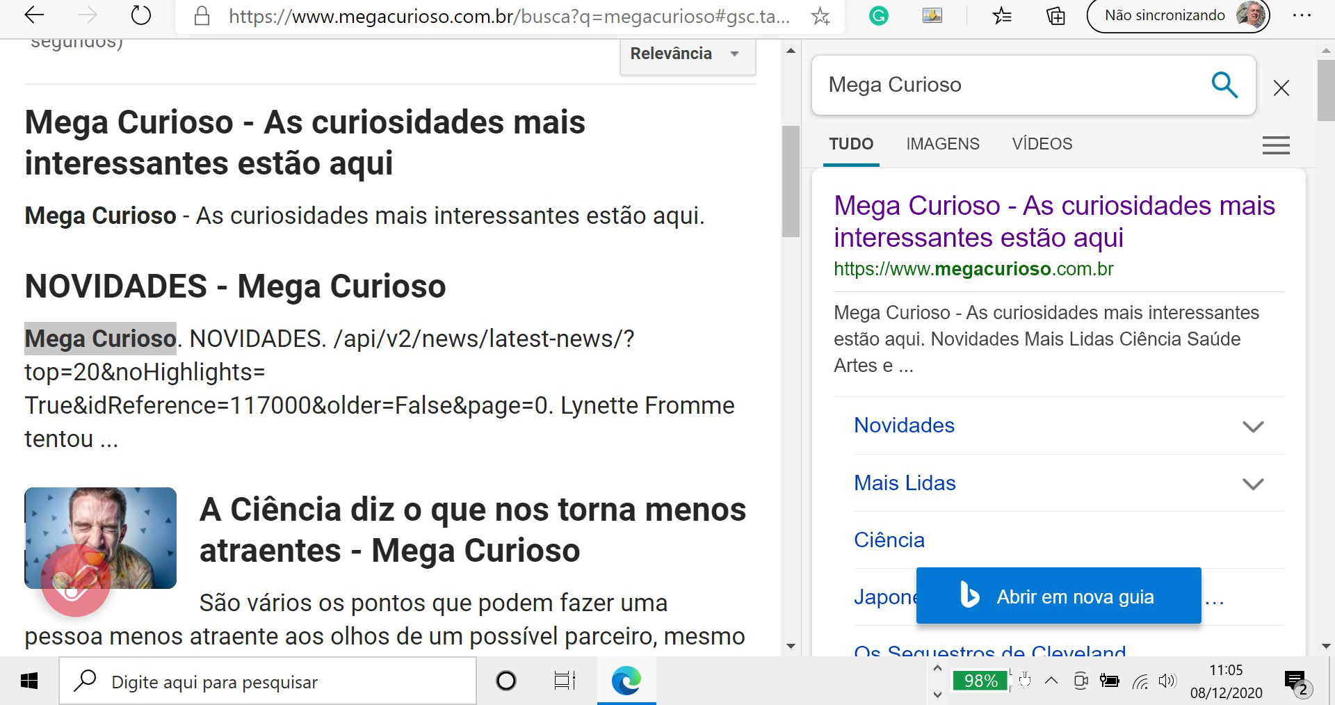 Fonte: Mega Curioso/Reprodução