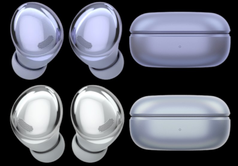 Imagens vazadas dos modelos do Galaxy Buds Pro da Samsung.