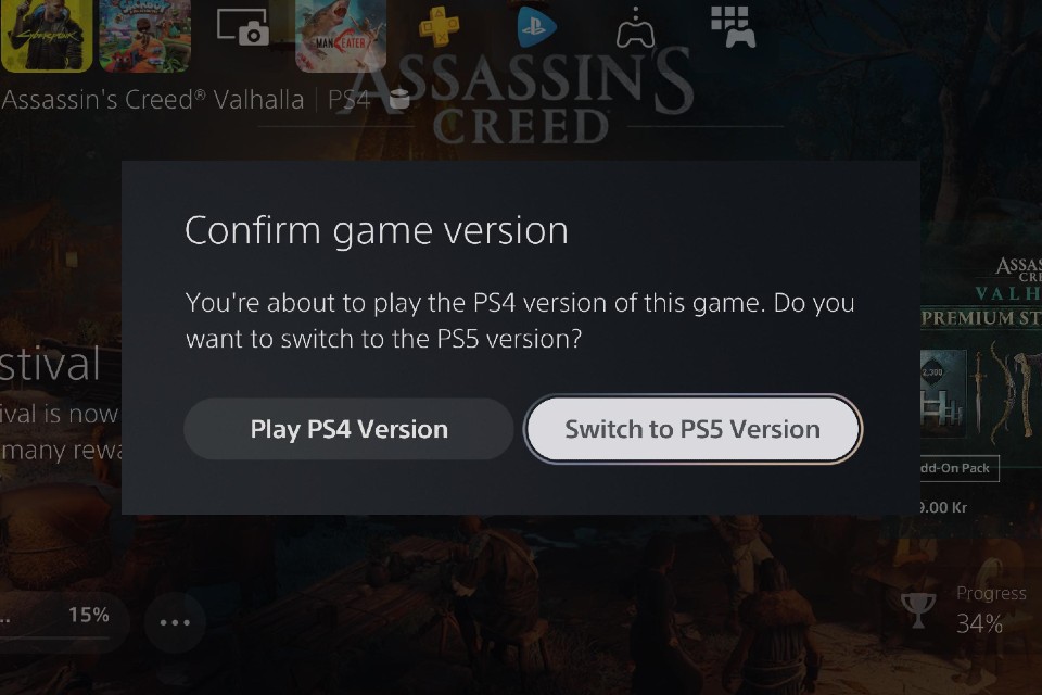 PS5 implementa nova janela de navegação para jogos crossgen