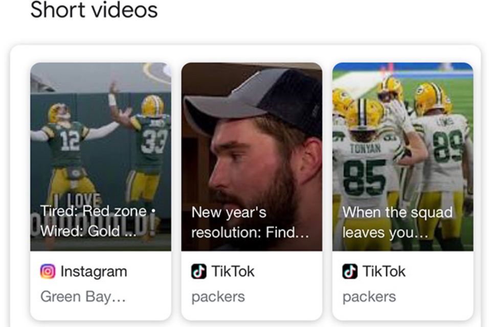 Google testa mostrar vídeos de Instagram e TikTok nas buscas