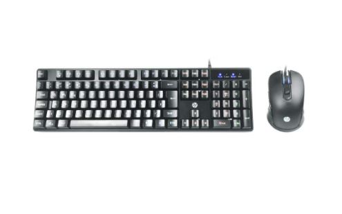 Imagem: Kit Gamer com mouse e teclado USB, HP KM200