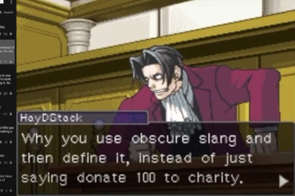 Bot transforma discussões do Reddit em debates de Ace Attorney