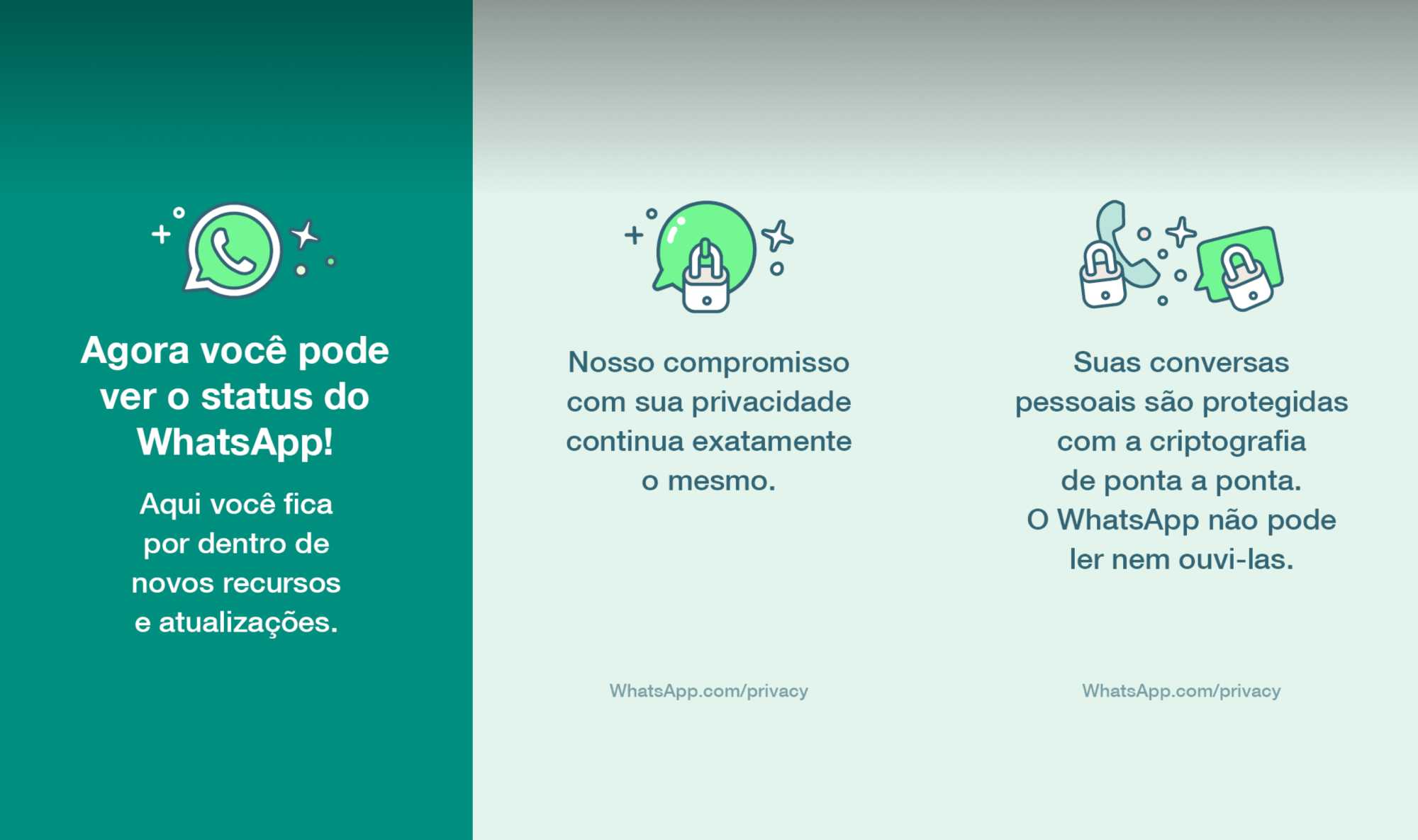 Status messages already appear for some Brazilian WhatsApp users.