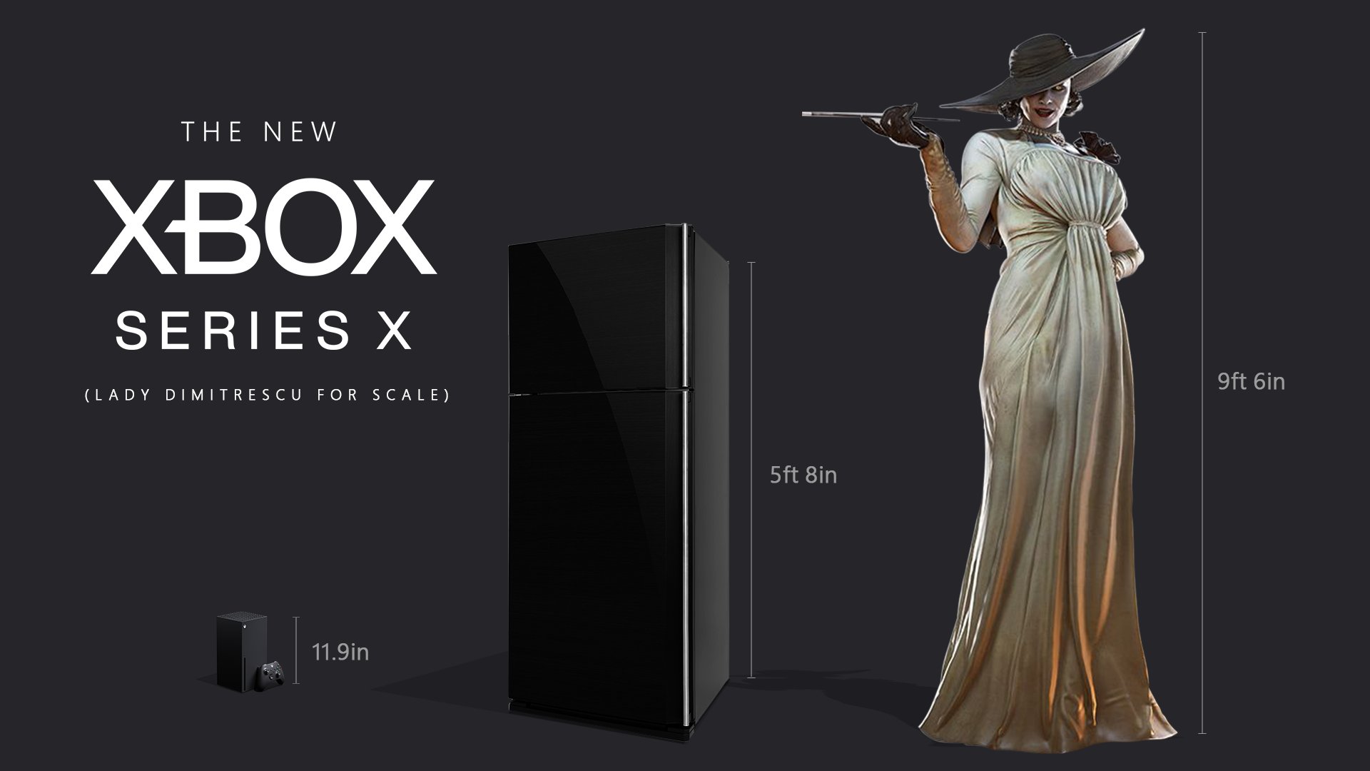 Xbox compara tamanho de Xbox Series X com geladeira e Lady ...