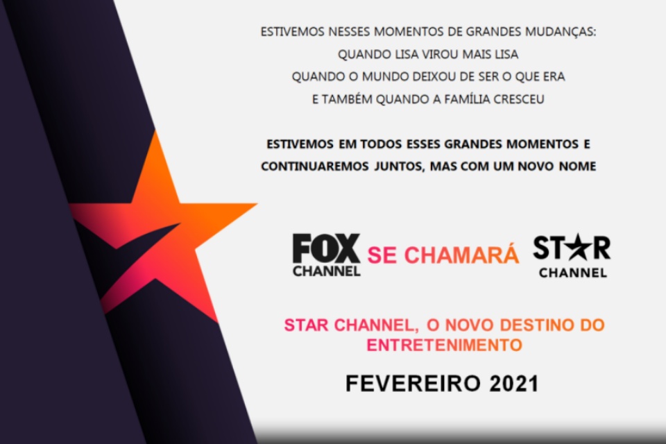 Canais FOX vão mudar de nome para STAR no dia 22 de fevereiro