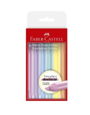 Imagem: Caneta Marca Texto, 6 cores, Faber-Castell