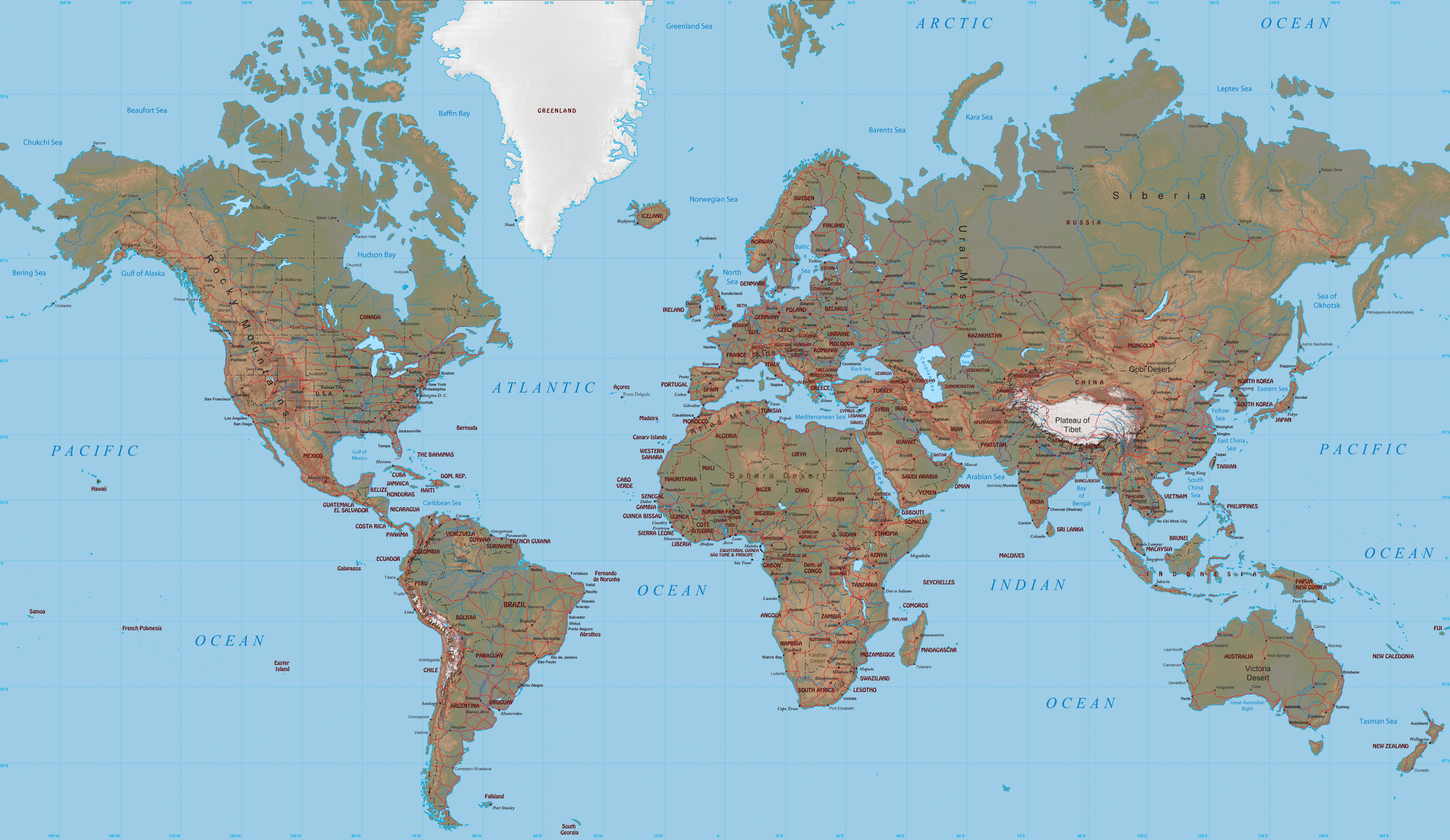 Mercator é utilizado, também, no Google Maps.