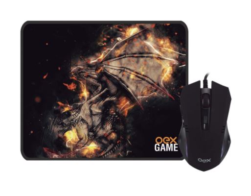 Imagem: Combo Gamer Arena: Mouse Gamer + Mousepad, OEX