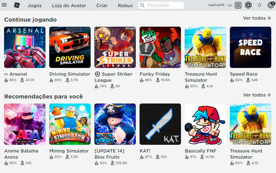 Roblox offers a catalog of free games created by platform users.