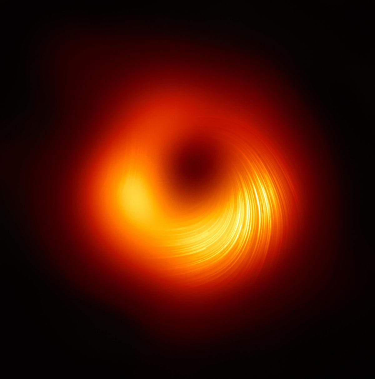 Imagem do buraco negro divulgado pelo EHT.