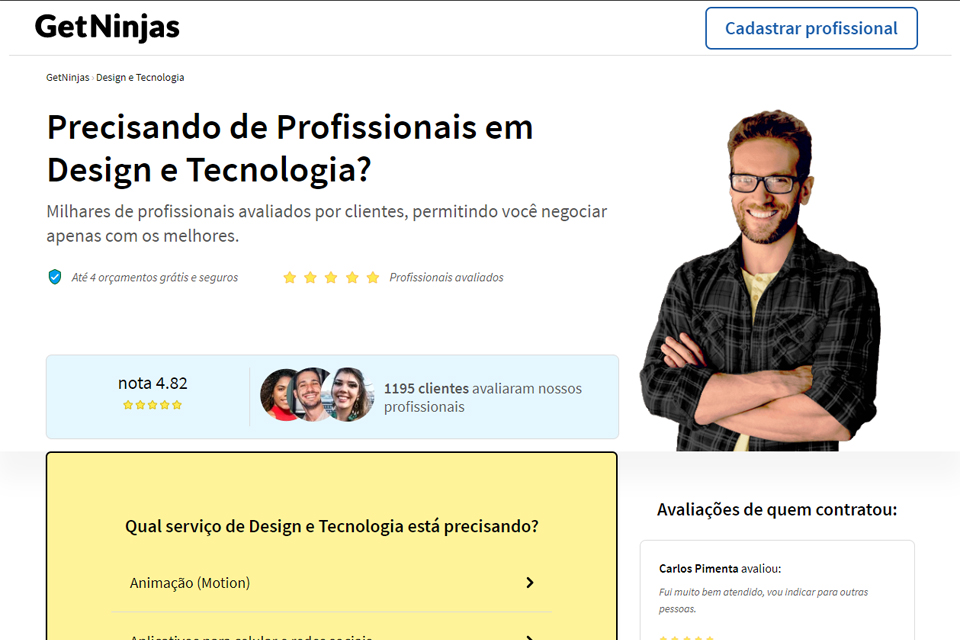 GetNinjas: como funciona a contratação de serviços na plataforma