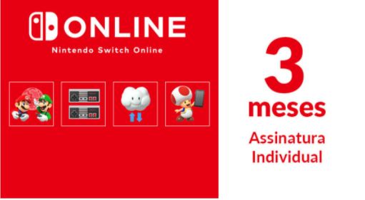 Imagem: Nintendo Switch Online, 3 meses