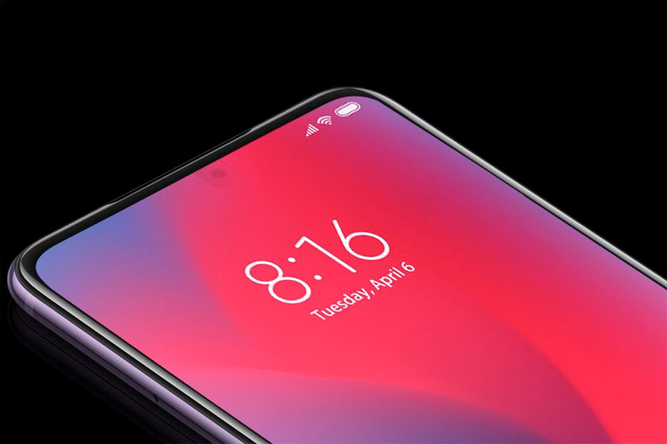 Conceito feito pela Xiaomi de celular com câmera sob a tela.