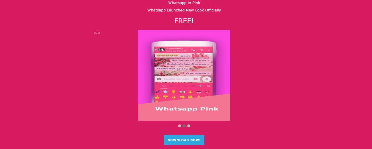 Imagem de: Golpe promete deixar WhatsApp rosa, mas rouba seus dados