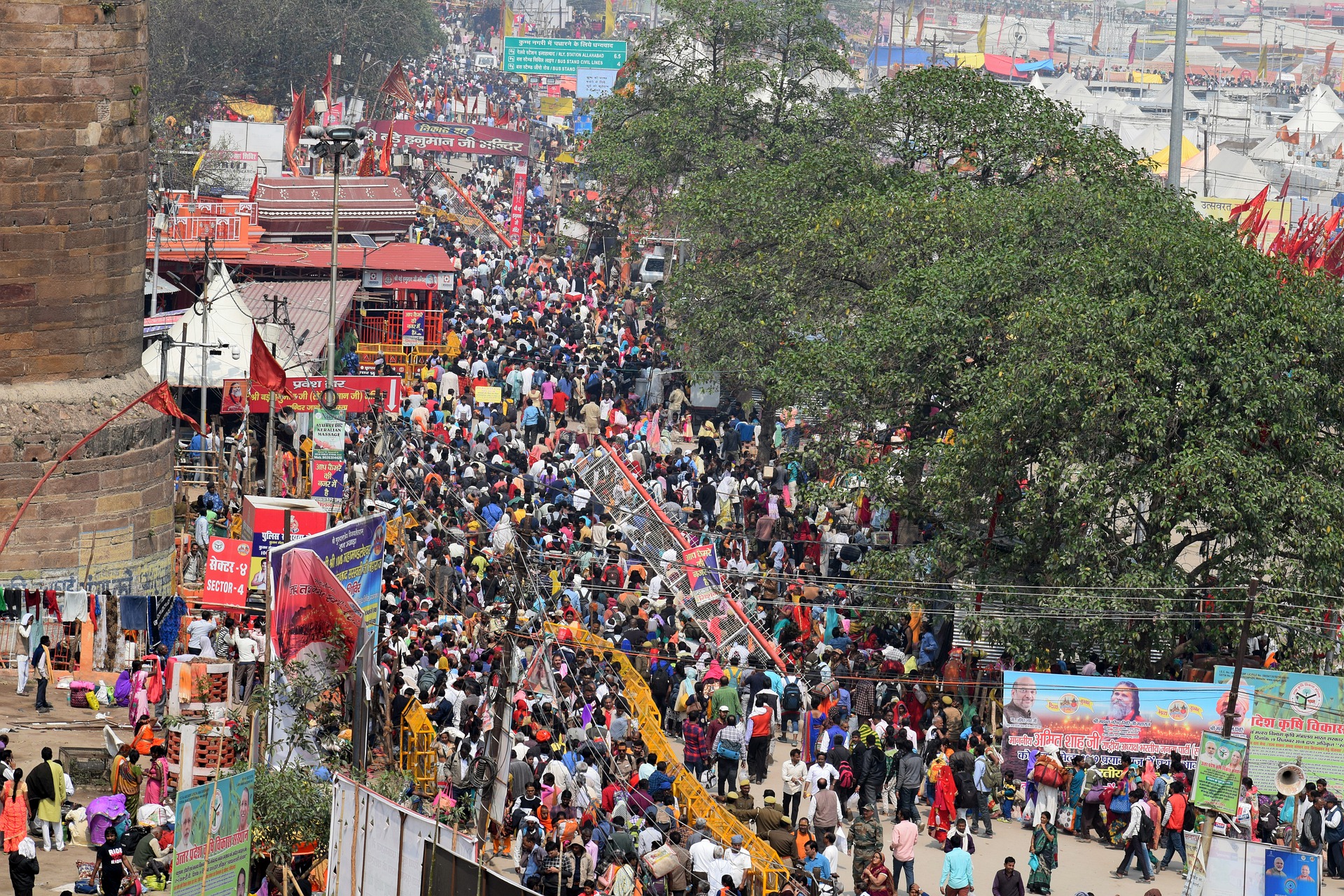 The Kumbh Mela festival brings together millions of people in India.