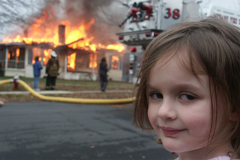 NFT: meme da garota com casa em chamas é vendido por US$ 480 mil