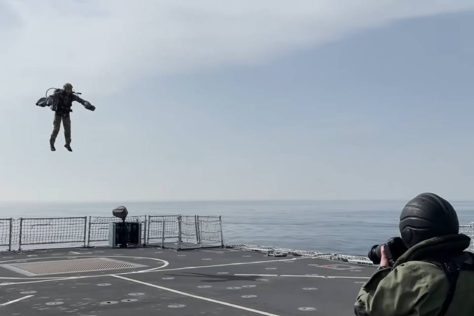 The British Navy tests a jet pack and releases a surprising video