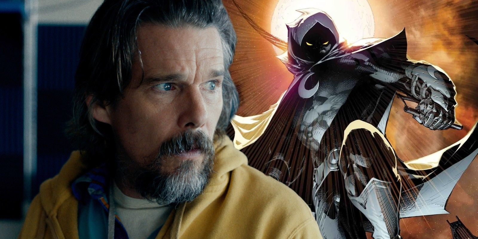 Imagem de: Cavaleiro da Lua: imagem de Ethan Hawke no set da série é revelada