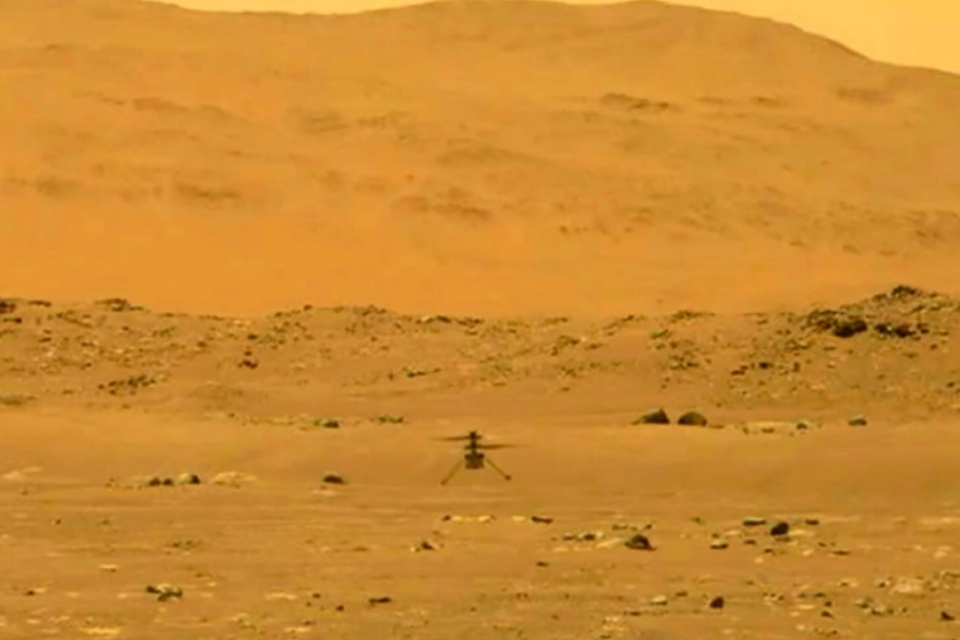 NASA grava sons do helicóptero Ingenuity voando em Marte