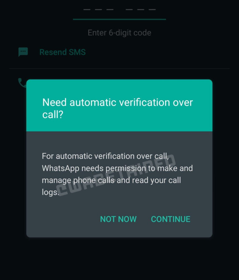 WhatsApp está probando llamadas rápidas para confirmar el inicio de sesión de la cuenta