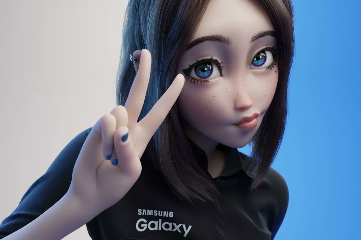 Sam (Samsung virtual assistant), fictional character, brunette