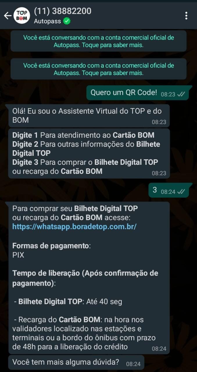 Como comprar Bilhete Digital QR Code pelo WhatsApp usando PIX - TecMundo