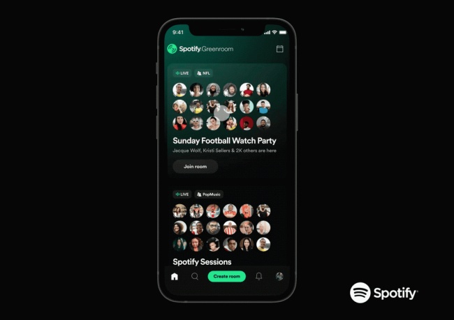 É possível usar os mesmos dados de login do Spotify para usar o Greenroom.