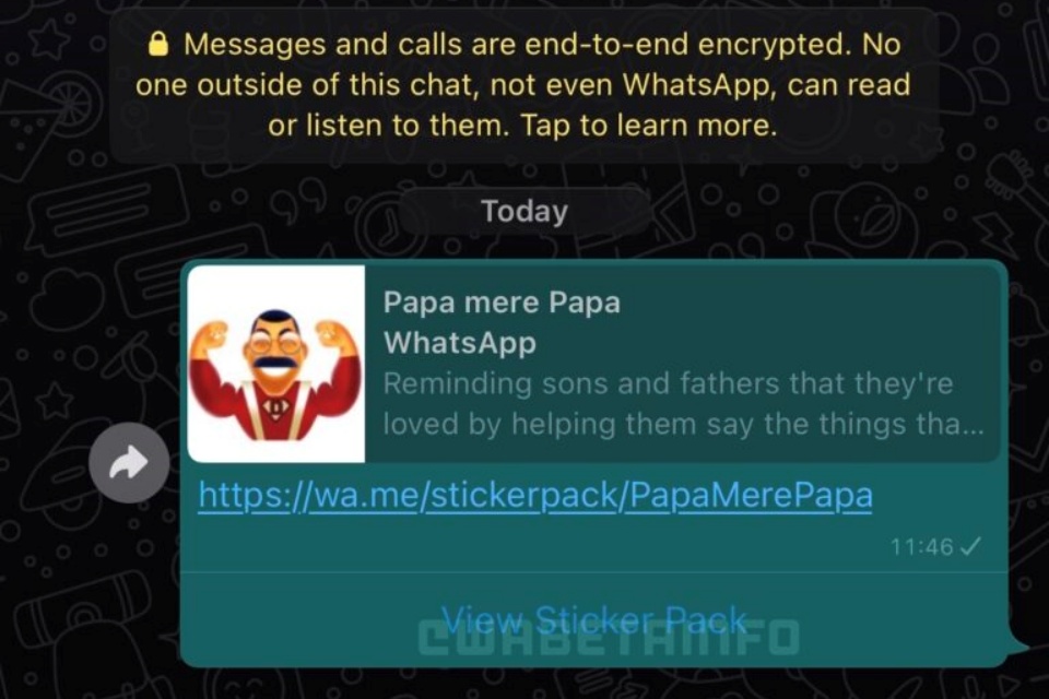 WhatsApp beta ganha encaminhamento de pacotes de stickers no iOS