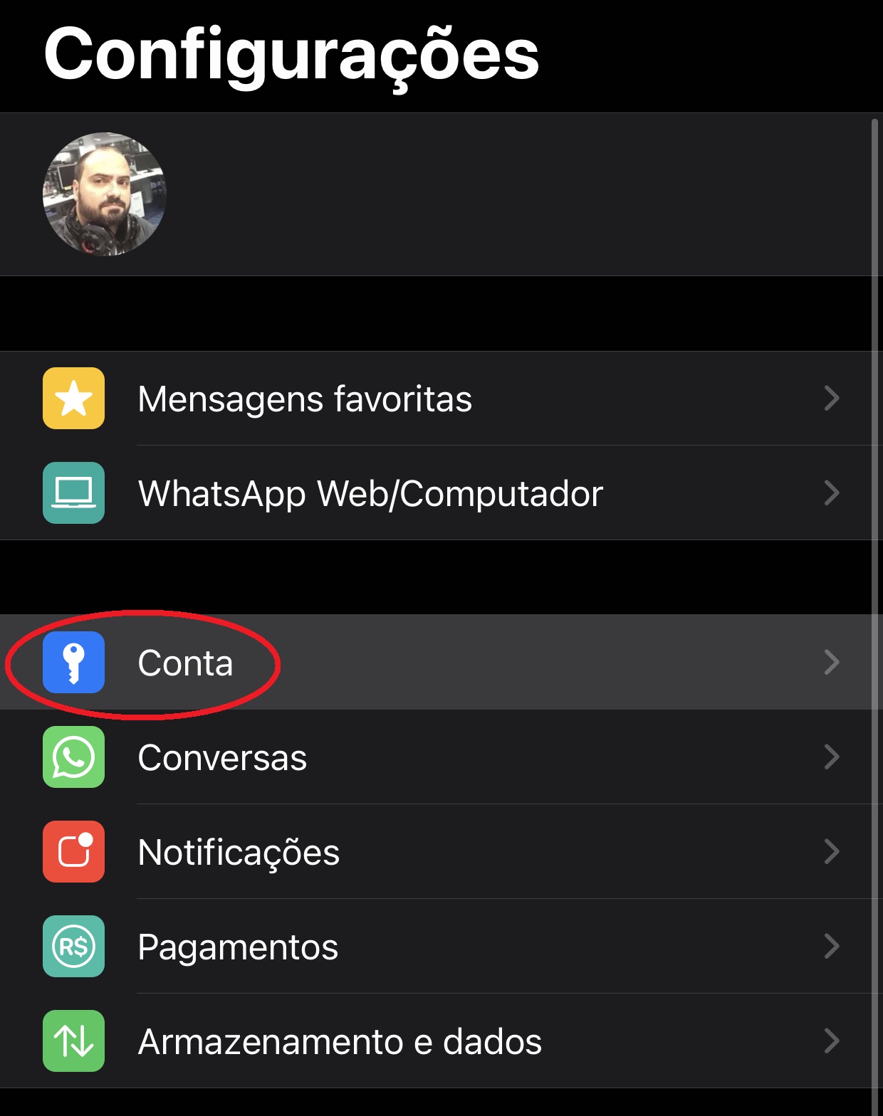 Selecione a opção