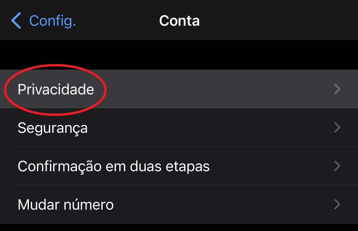 Aperte na opção