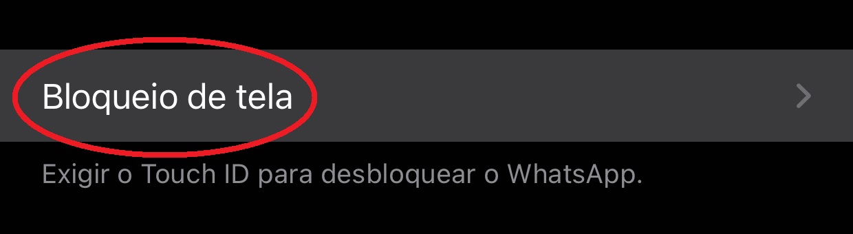Deslize a tela para encontrar a opção