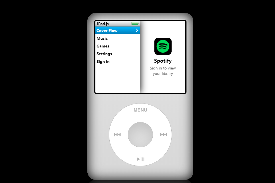 Simulador de iPod online é lançado com suporte para Spotify