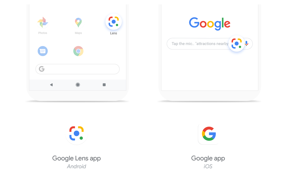 Google Lens has standalone app on Android and is integrated with Google app for iOS.