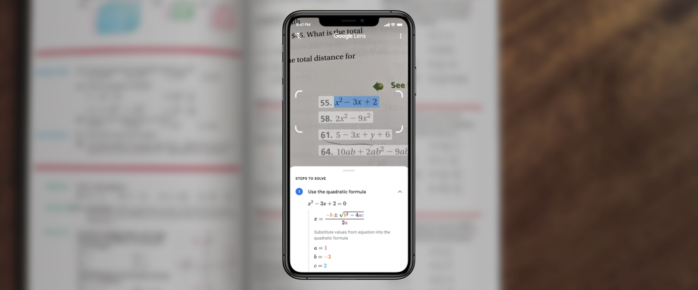 Google Lens can help you solve math questions.